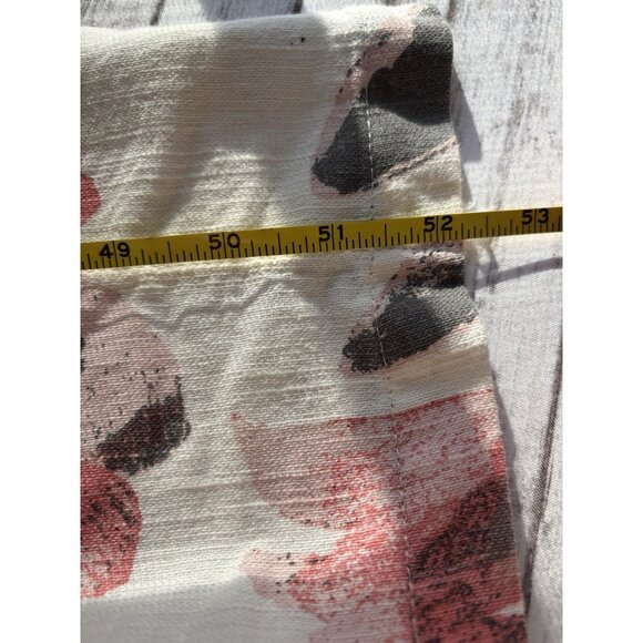 Floral Window Curtain Panels PAIR Cream Coral (54"x84") Threshold Target - Picture 7 of 8